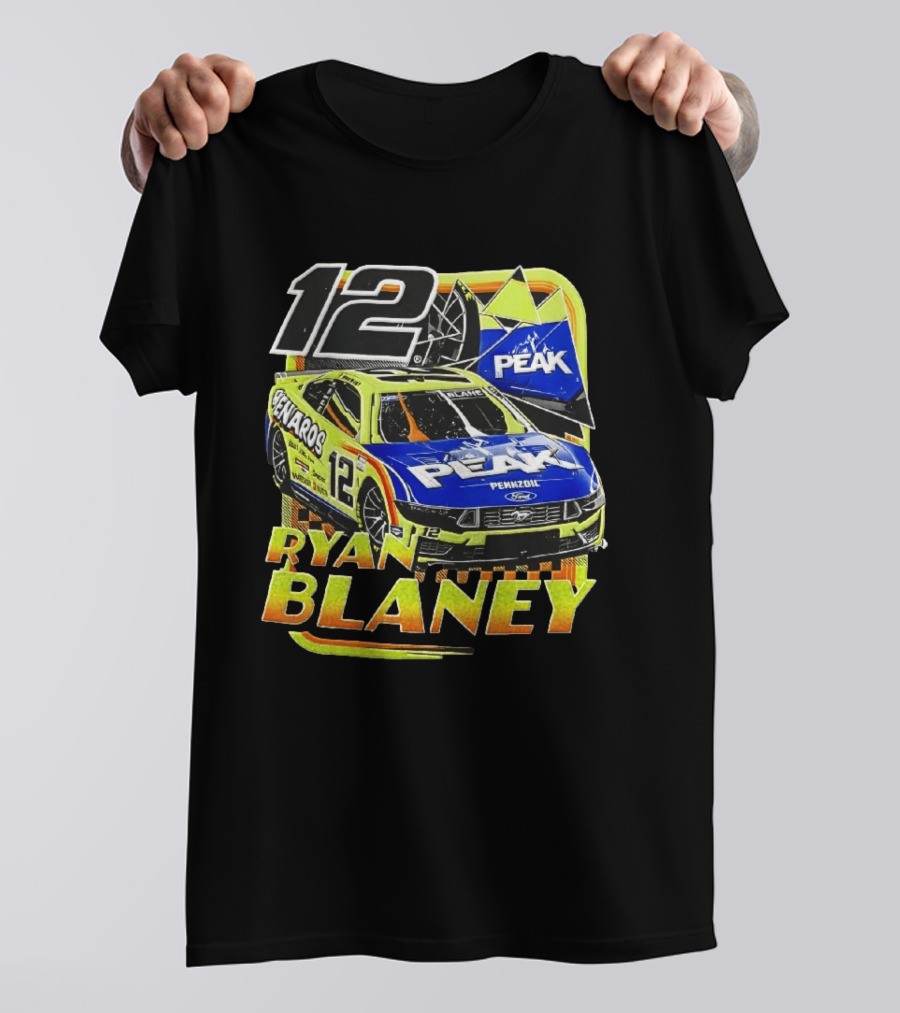 Ryan Blaney 12 Menards Car Peak Racing NASCAR T-Shirt
