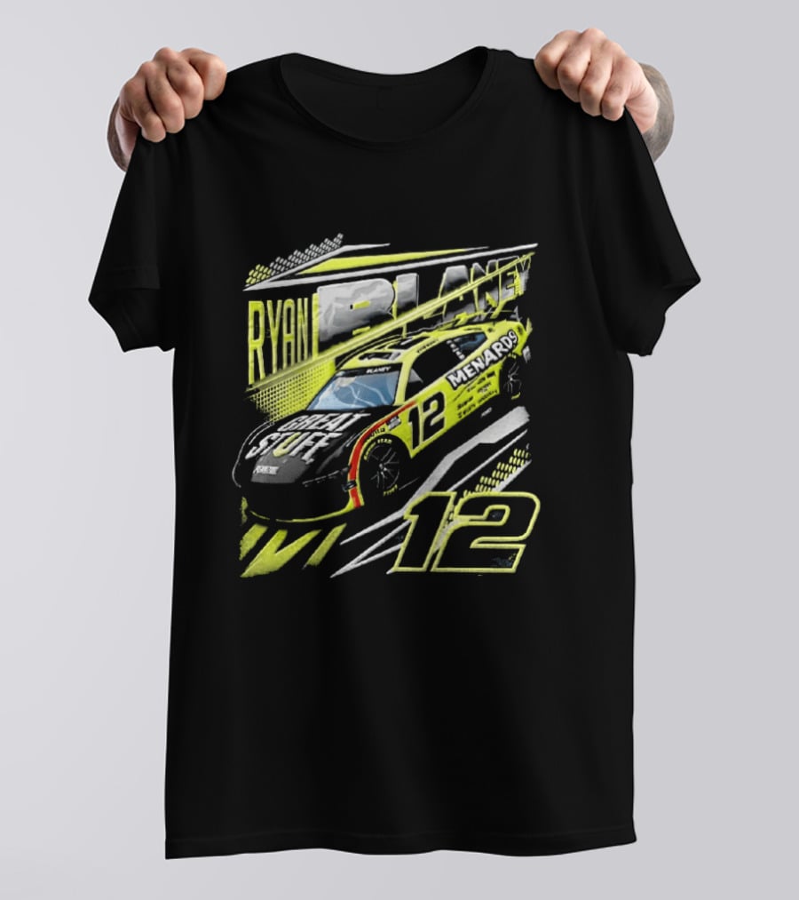 Ryan Blaney Number 12 Menards Great Stuff NASCAR Team Penske T-Shirt