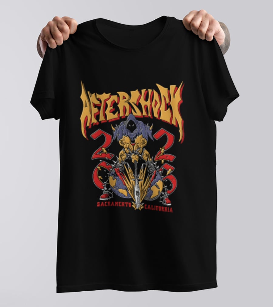Aftershock 2023 Sacramento California Creature Spear World T-Shirt