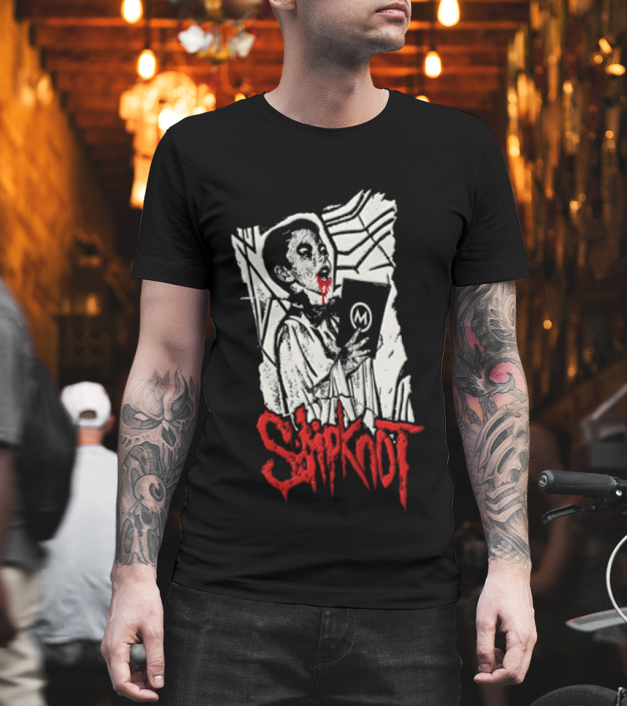 Slipknot Bloody Vampire Choir Horror Holding M Book T-Shirt