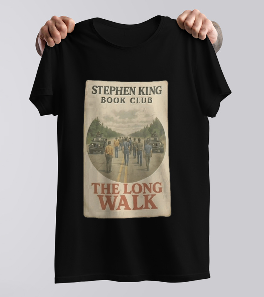 Stephen King Book Club The Long Walk Highway Military Jeeps T-Shirt