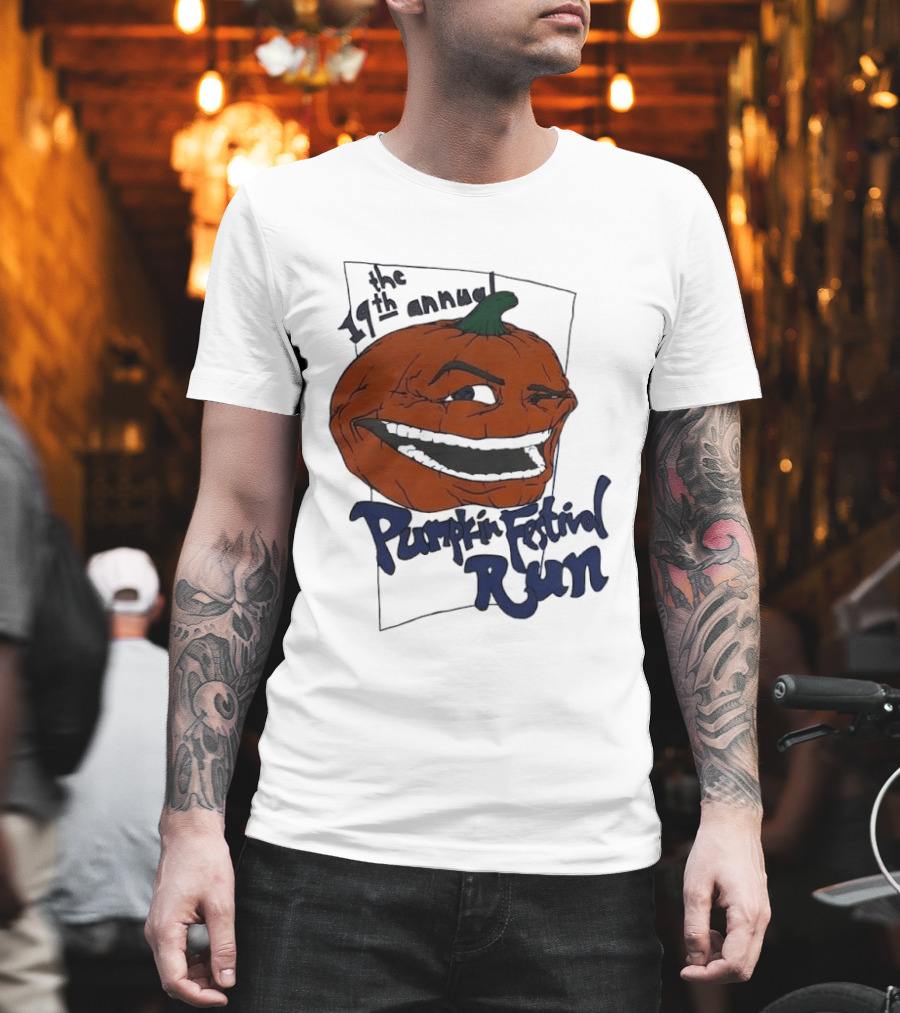 19th Annual The Pumpkin Festival Run Halloween Event Laughing Pumpkin T-Shirt