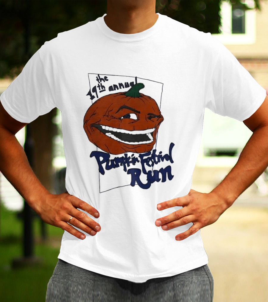 19th Annual The Pumpkin Festival Run Halloween Event Laughing Pumpkin T-Shirt