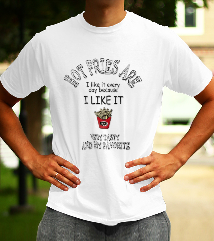 Hot Fries Are Very Tasty And My Favorite I Like It Every Day T-Shirt
