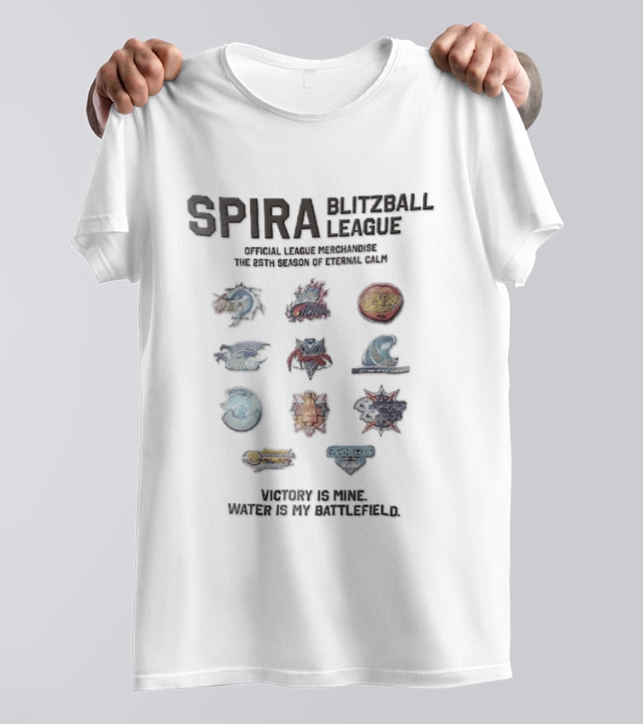 Spira Blitzball League 25th Season Eternal Calm Victory Is Mine Water Is My Battlefield T-Shirt
