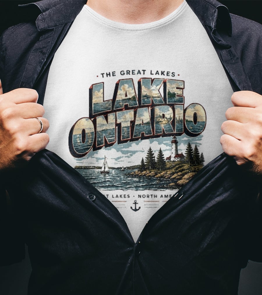 The Great Lakes Lake Ontario Sailing Lighthouse North America T-Shirt