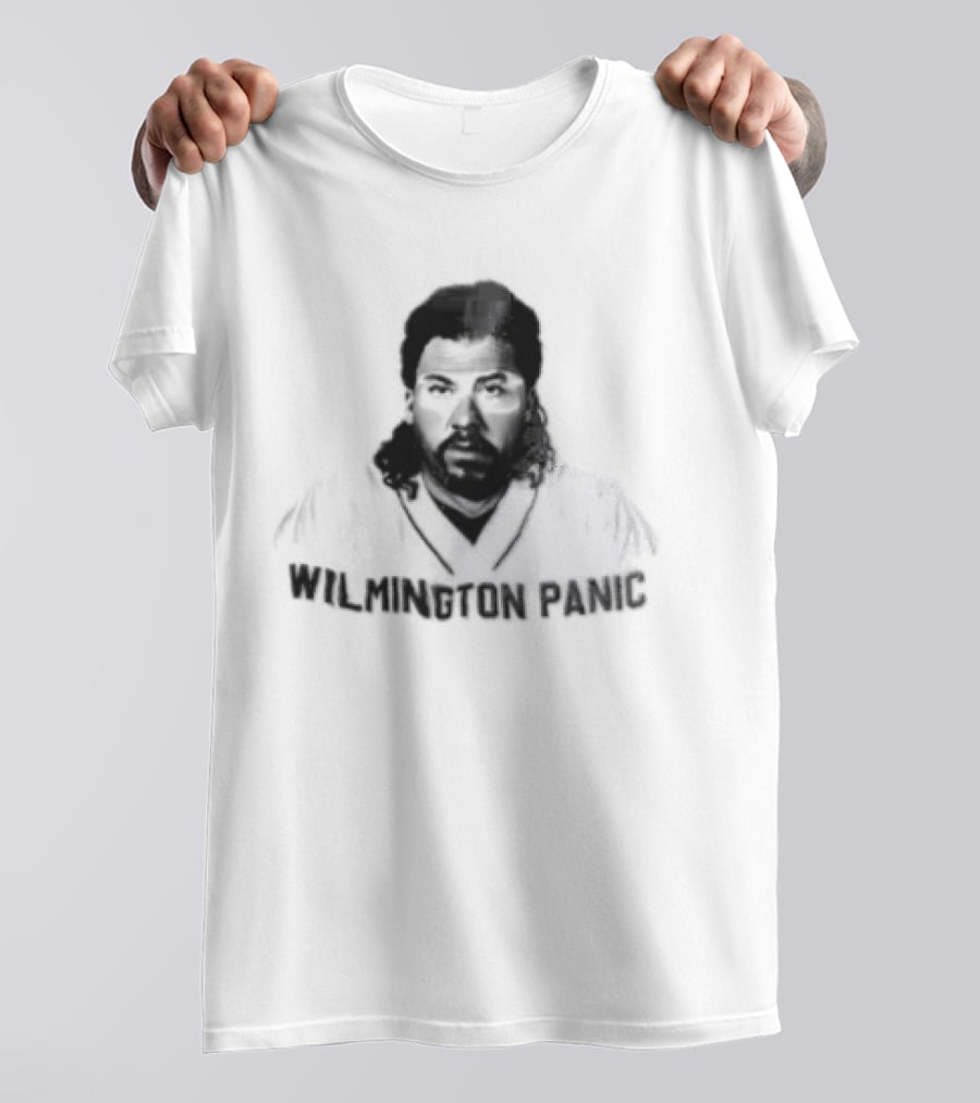 Wilmington Panic Danny Mcbride Kenny Powers Halftone Sunglass Tan Mullet T-Shirt