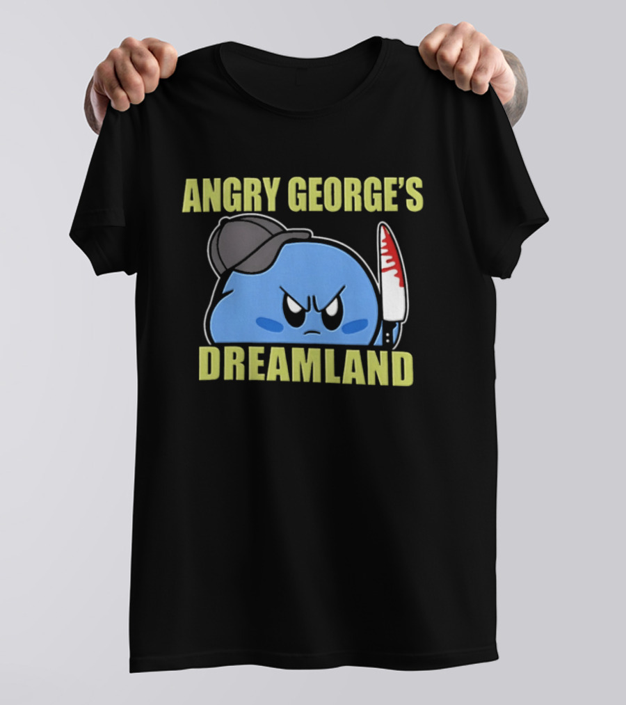 Angry George's Dreamland Kirby With Knife And Hat T-Shirt