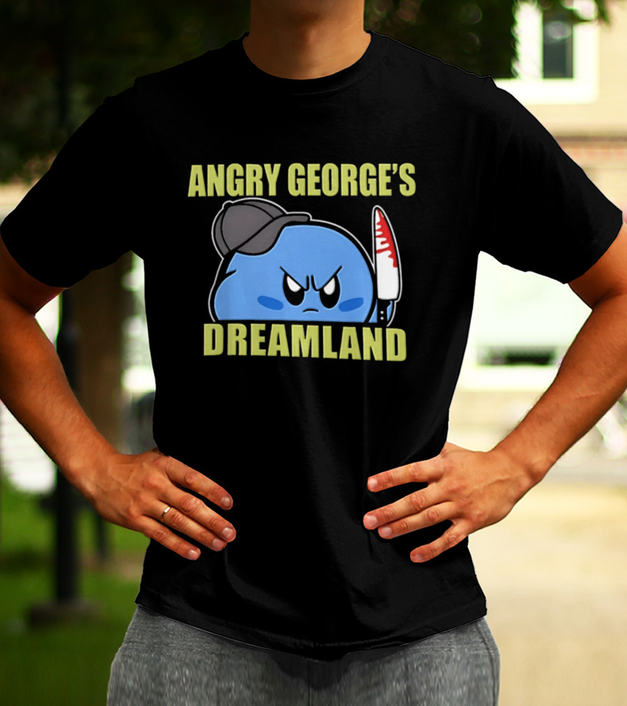 Angry George's Dreamland Kirby With Knife And Hat T-Shirt