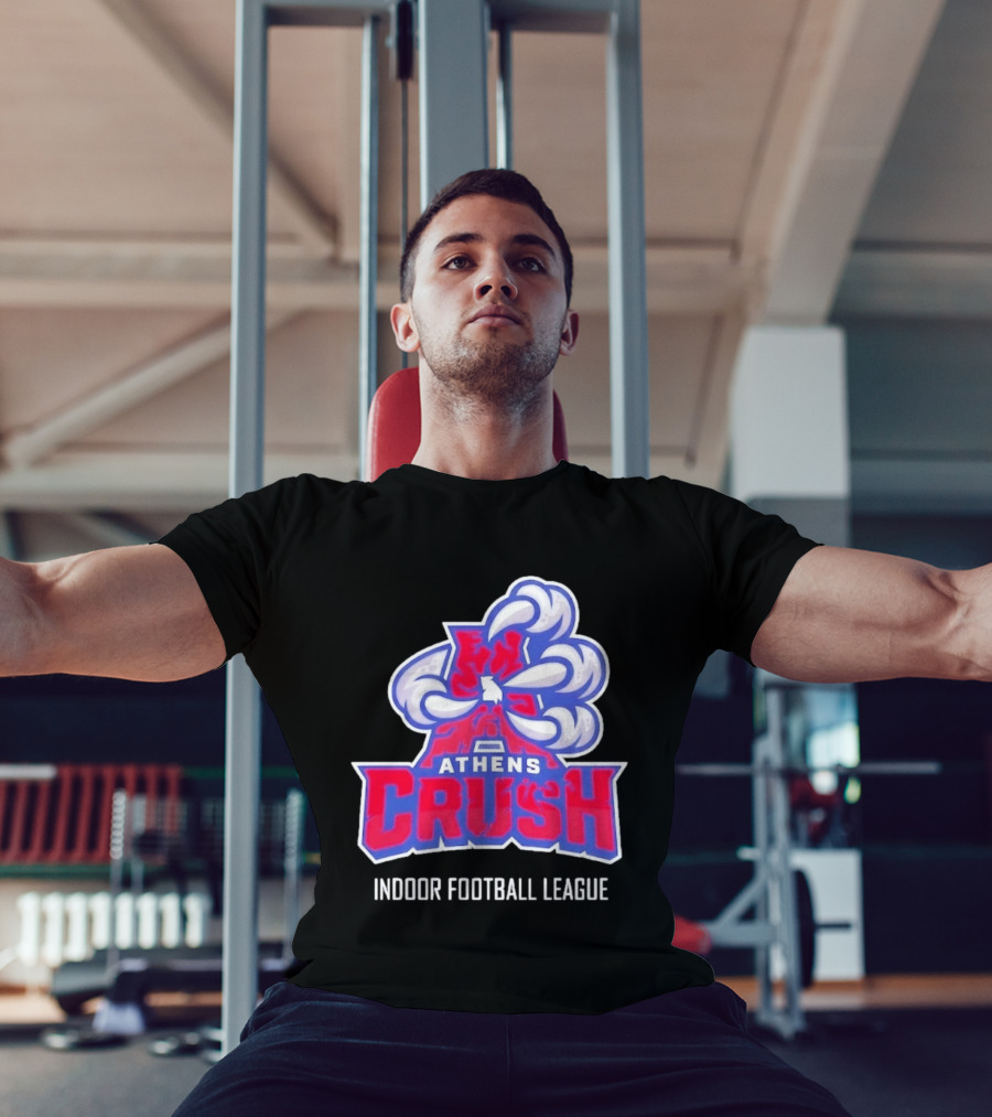 Athens Crush Indoor Football League Team Logo Cloudburst T-Shirt