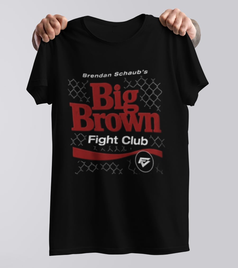 Brendan Schaub Big Brown Fight Club Chain Link Fence Red Wave T-Shirt