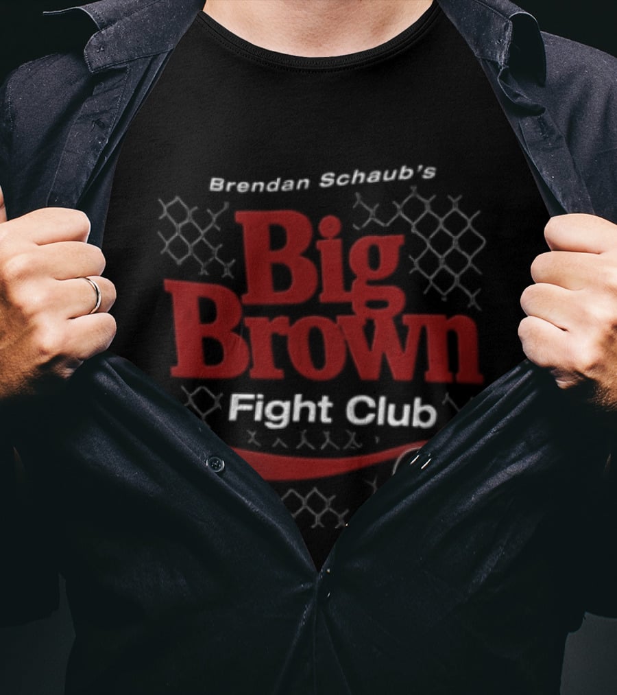 Brendan Schaub Big Brown Fight Club Chain Link Fence Red Wave T-Shirt