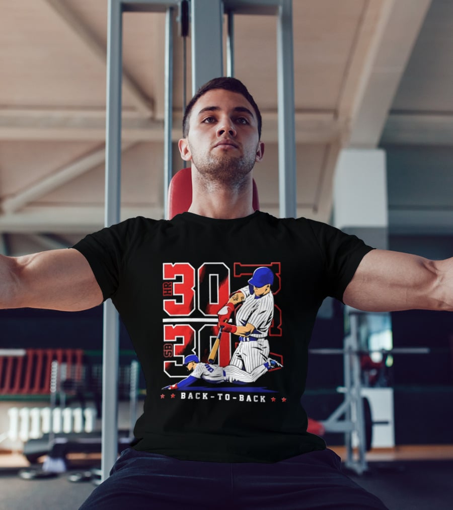 Pete Crow Armstrong Chicago Cubs Back To Back HR SB 30 30 Club Baseball T-Shirt