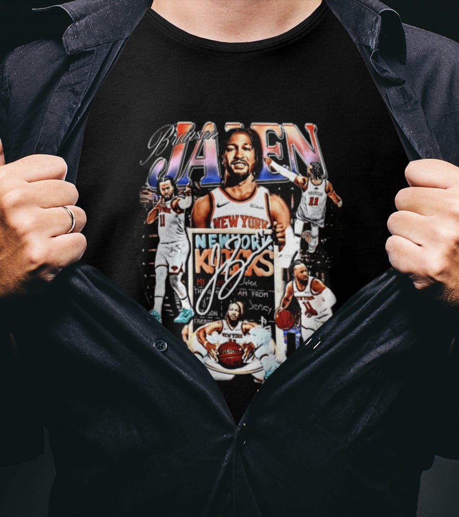 Jalen Brunson New York Knicks 11 NBA King Jersey Fan Art Collection T-Shirt