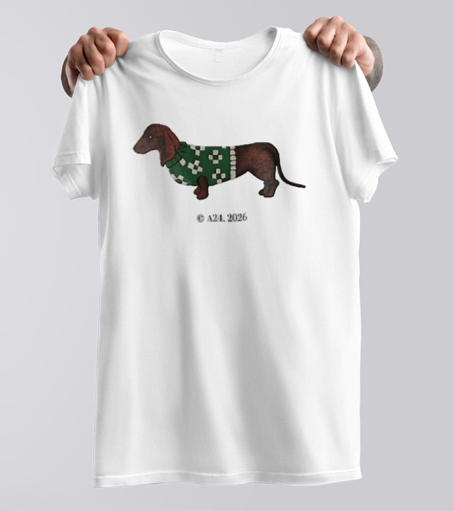 A24 2026 Dachshund Dog Green T-Shirt