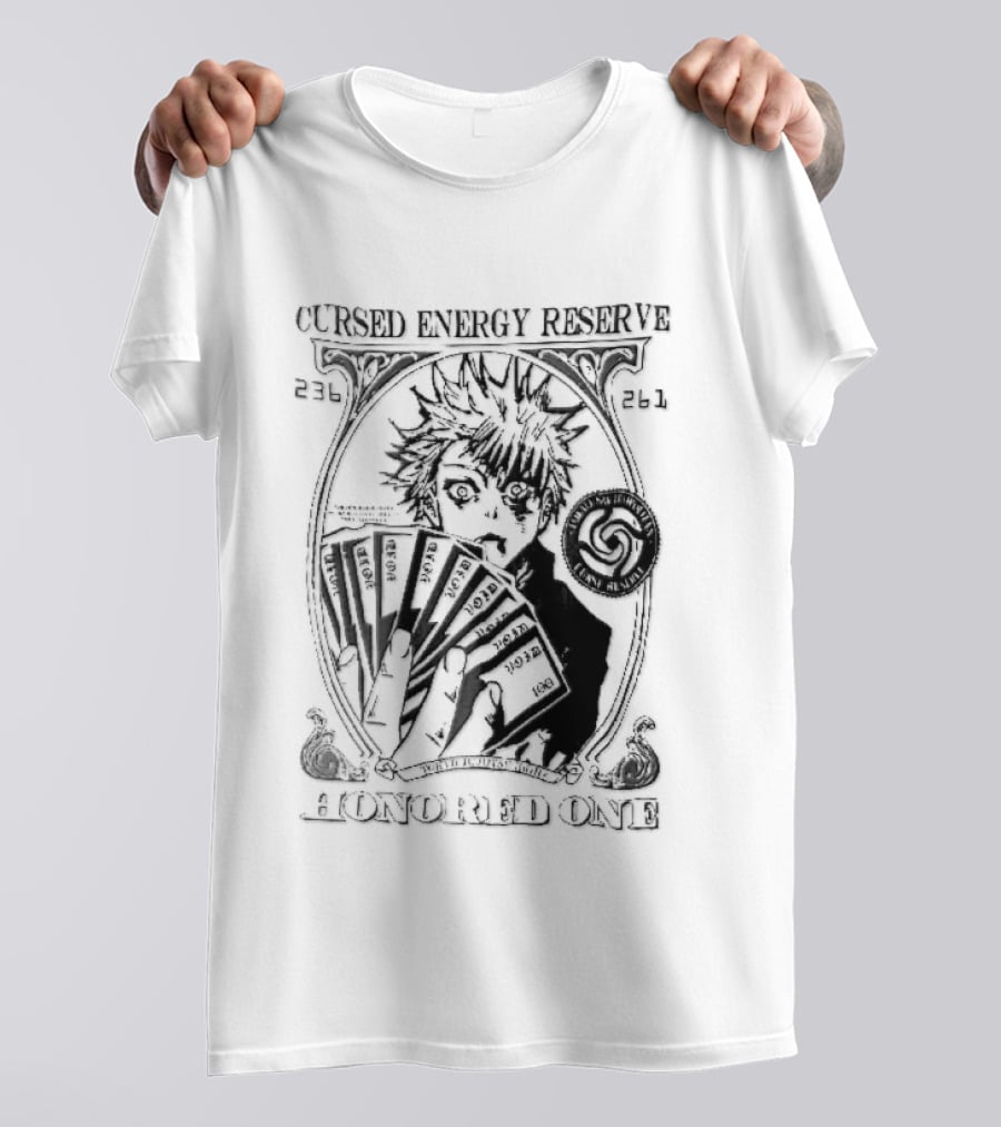 Cursed Energy Reserve Honored One Tokyo Jujutsu High Satoru Gojo Manga Void Money T-Shirt