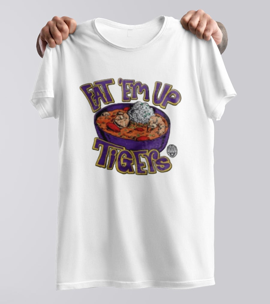 LSU Tigers Eat 'Em Up Jambalaya Purple Bowl Sports T-Shirt