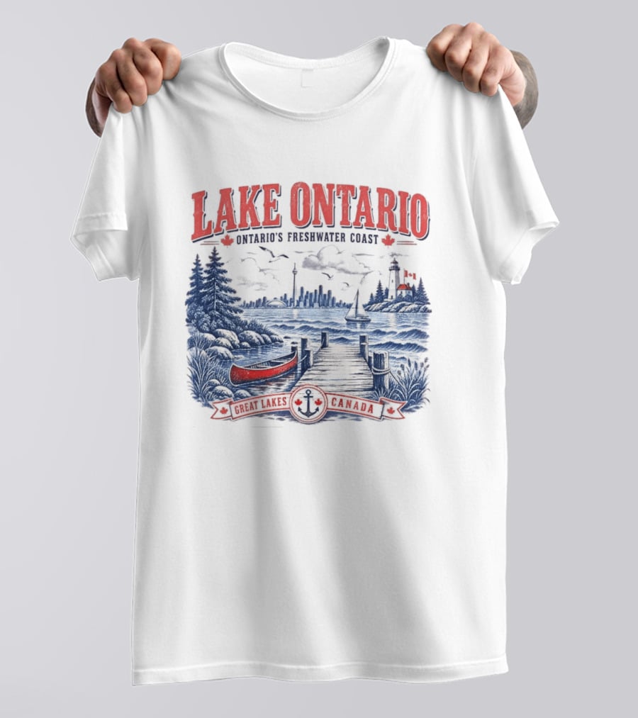 Lake Ontario Ontario's Freshwater Coast Great Lakes Canada Souvenir T-Shirt