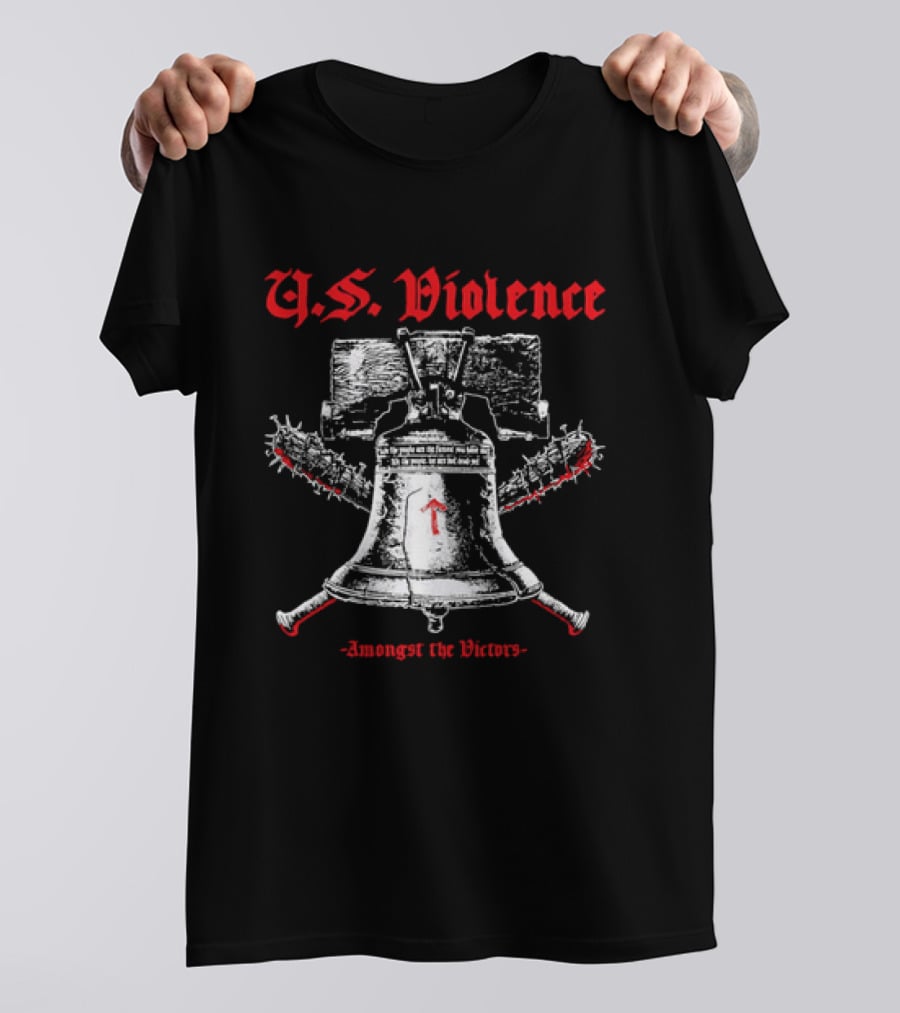 U.S. Violence Liberty Bell Spiked Bats Amongst The Victors T-Shirt