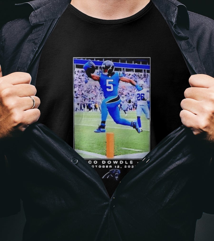 Carolina Panthers Rico Dowdle 5 Touchdown October 12 2025 T-Shirt