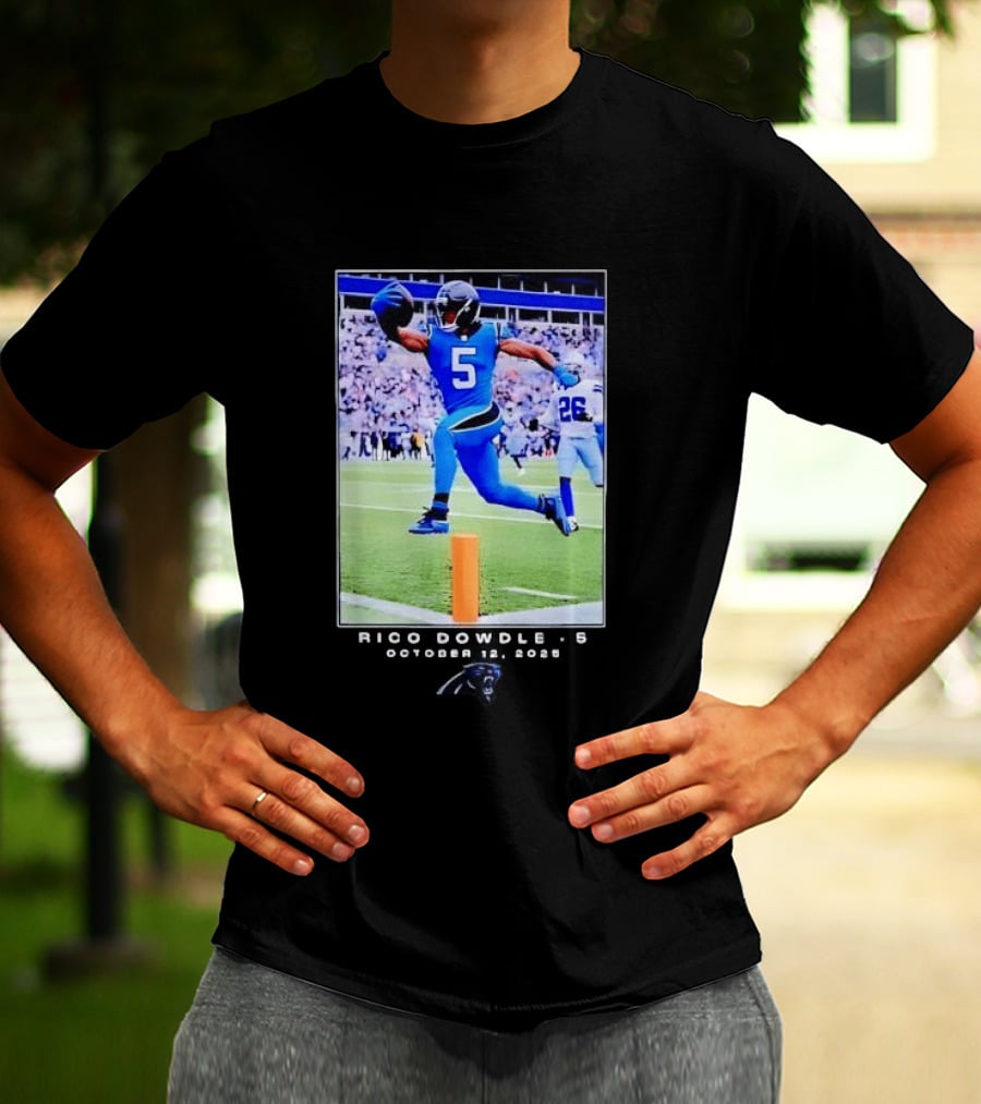 Carolina Panthers Rico Dowdle 5 Touchdown October 12 2025 T-Shirt