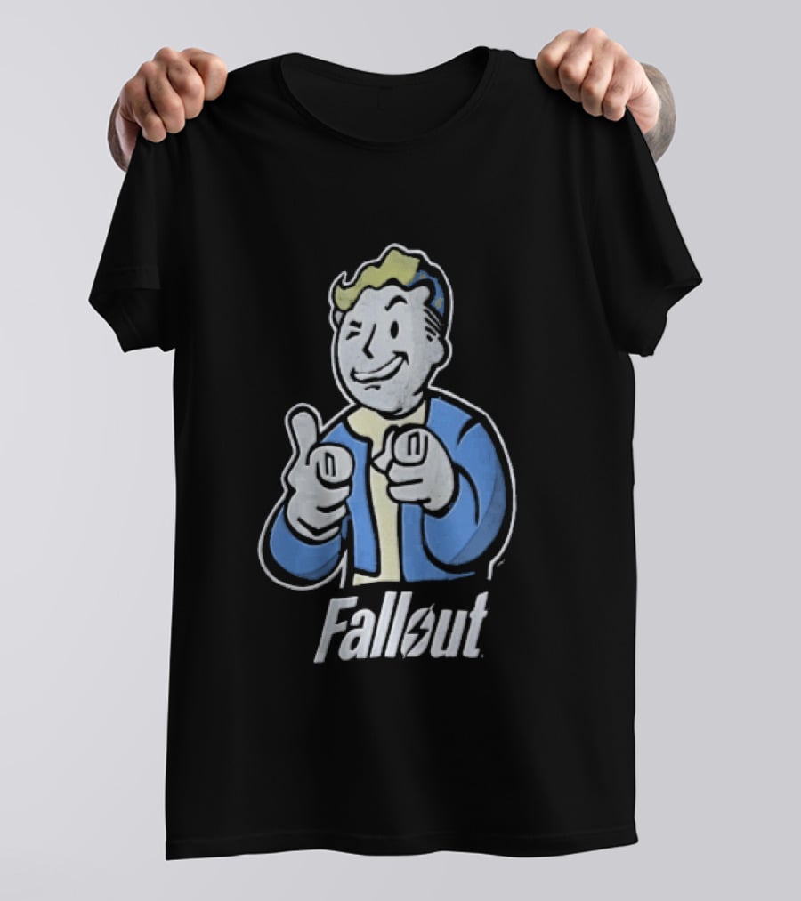 Fallout Vault Boy Pointing Finger T-Shirt