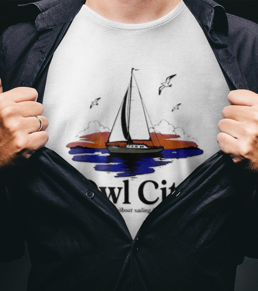 Owl City Smooth Sailing Scenic Sunset Adventure T-Shirt