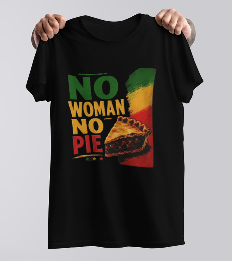 No Woman No Pie Cherry Pastry Rasta T-Shirt