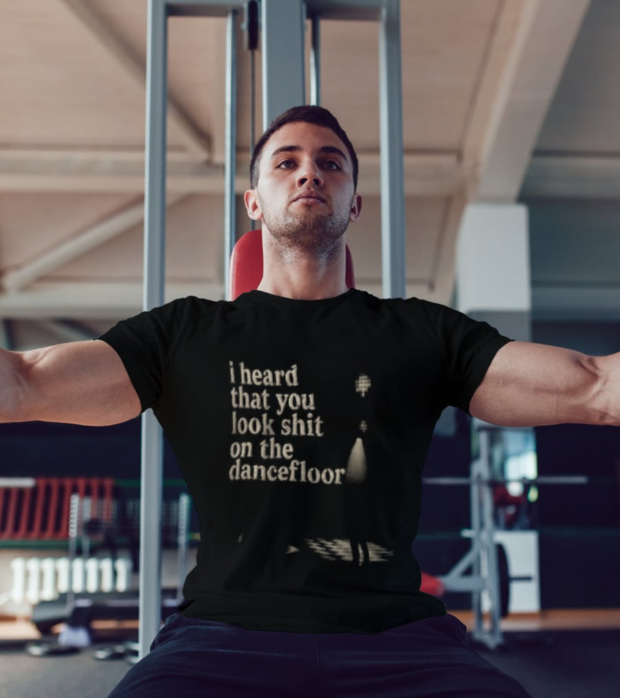 I Heard That You Look Shit On The Dancefloor Silhouette Spotlight Disco Ball T-Shirt