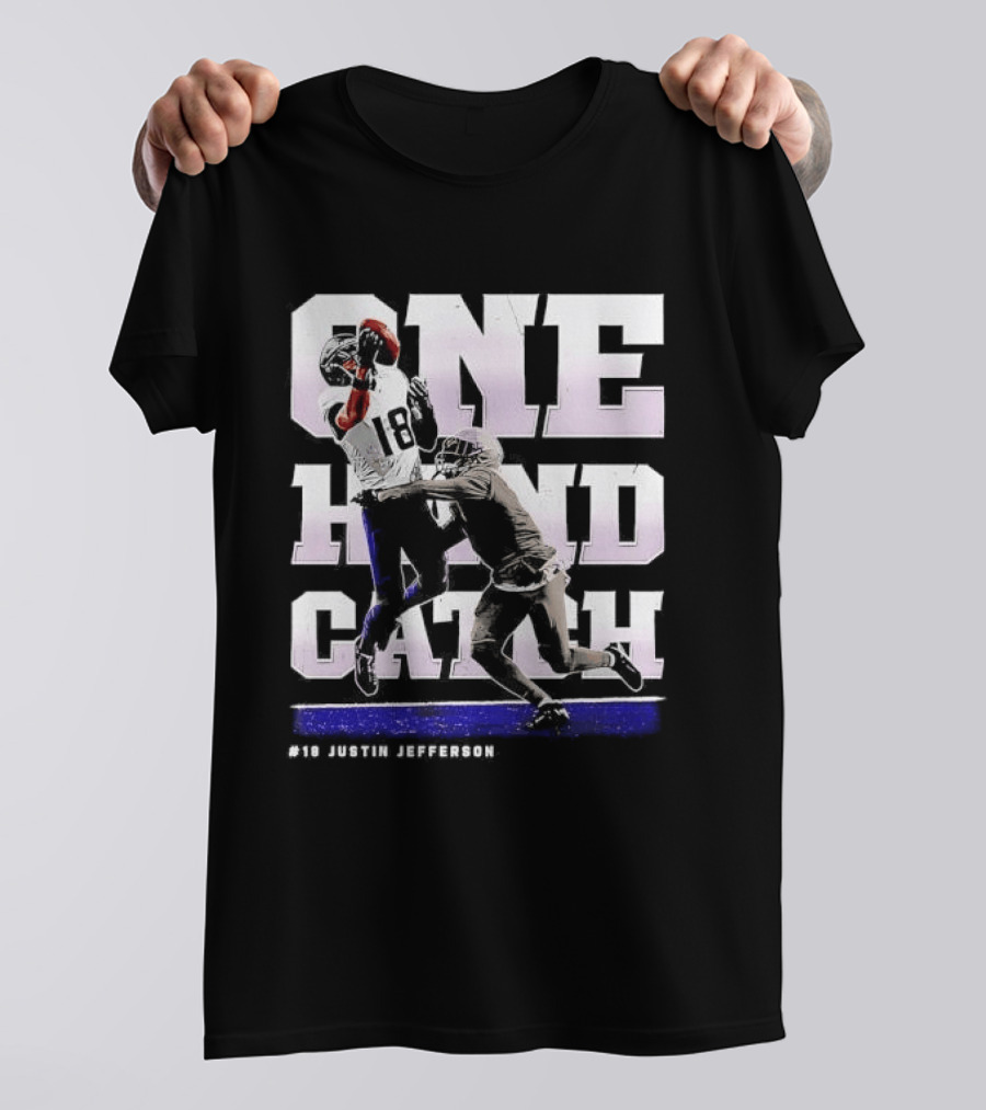 One Hand Catch Justin Jefferson Minnesota T-Shirt