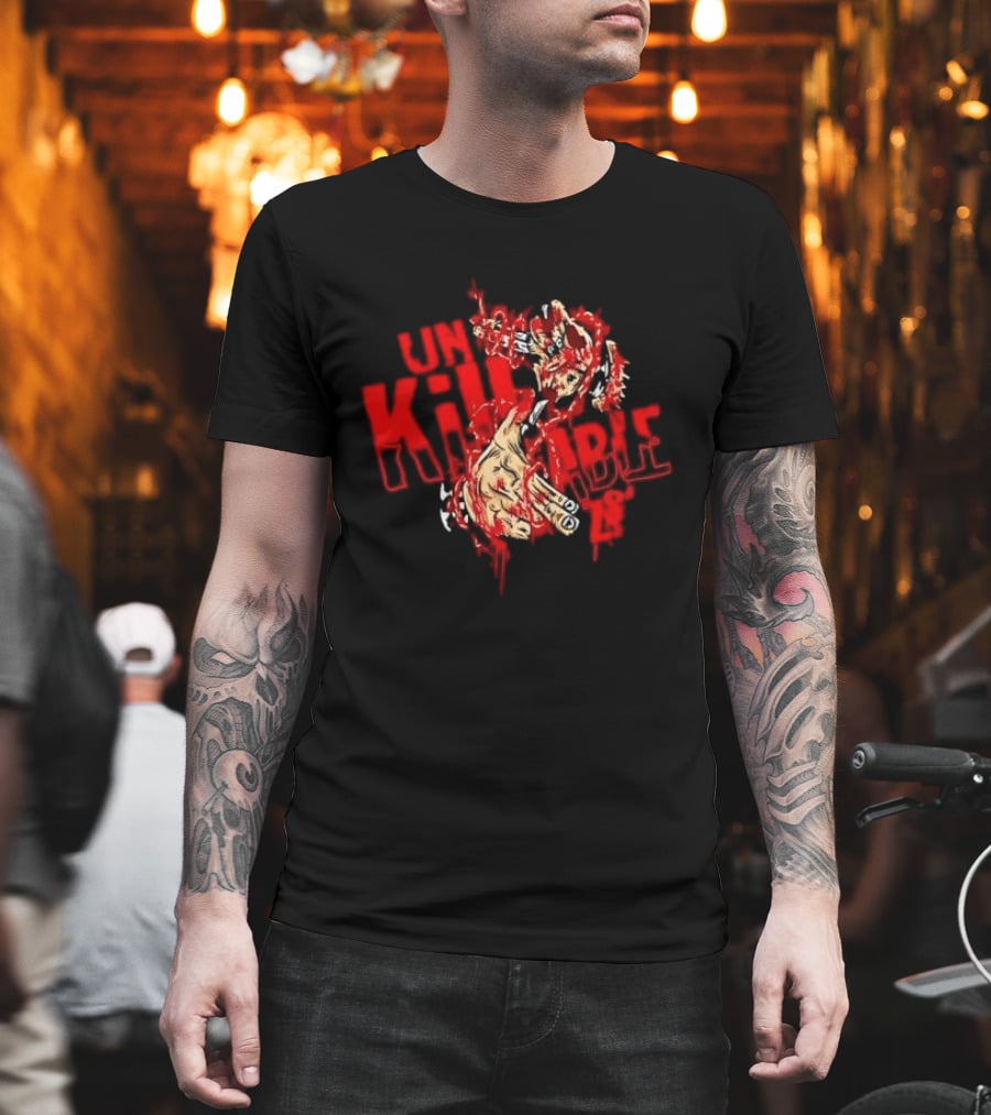 Unkillable Blood Hand Horror Design Men's Clothing T-Shirt