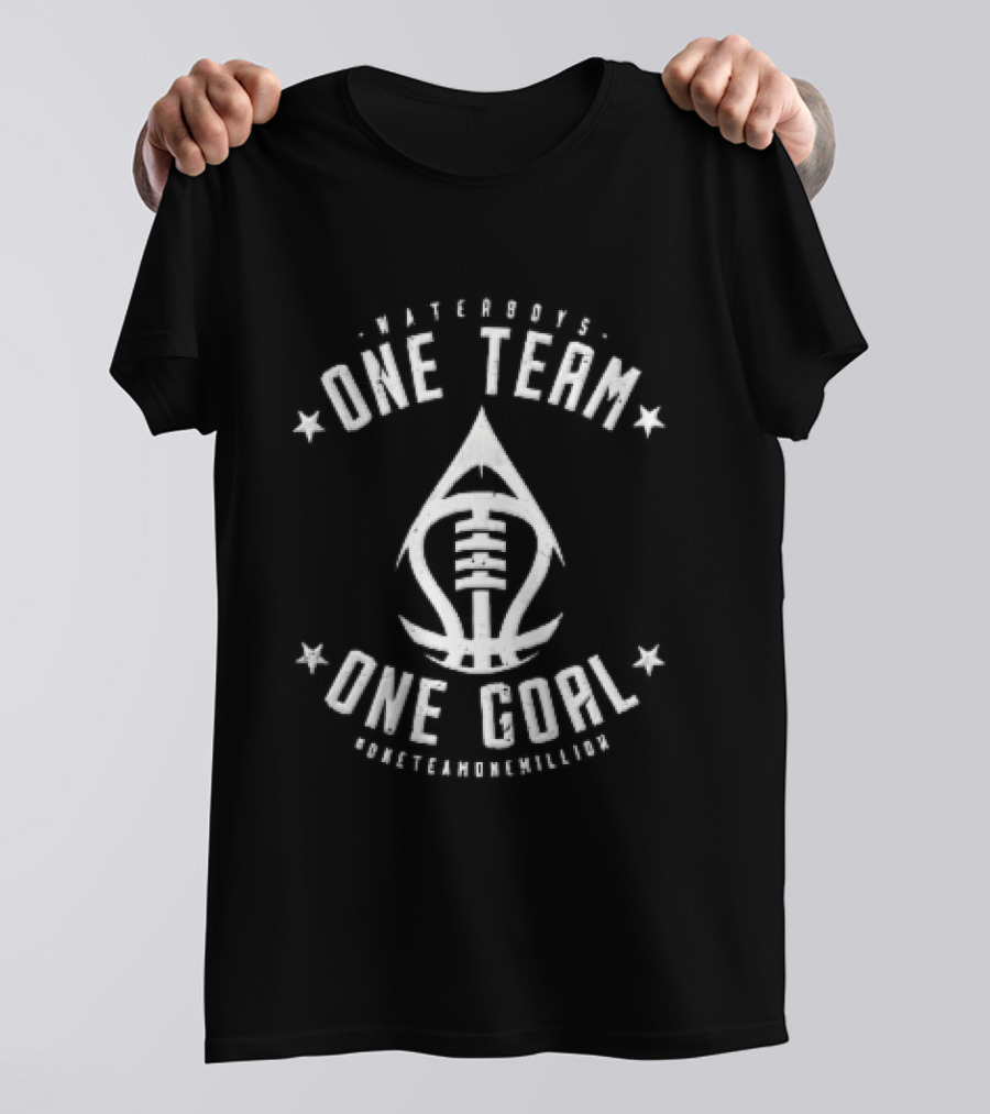 Waterboys One Team One Goal Distressed Water Drop Football T-Shirt