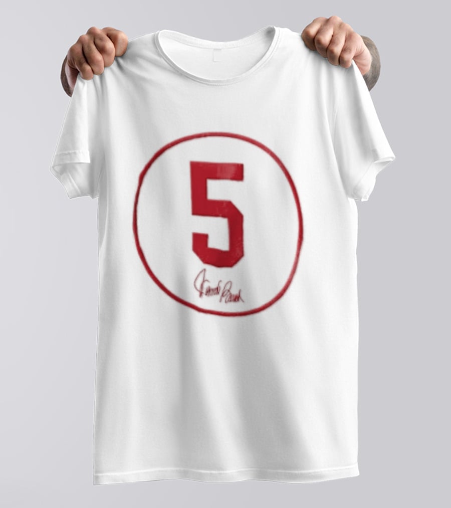 Johnny Bench Number 5 Cincinnati Reds Team Circle Signature T-Shirt