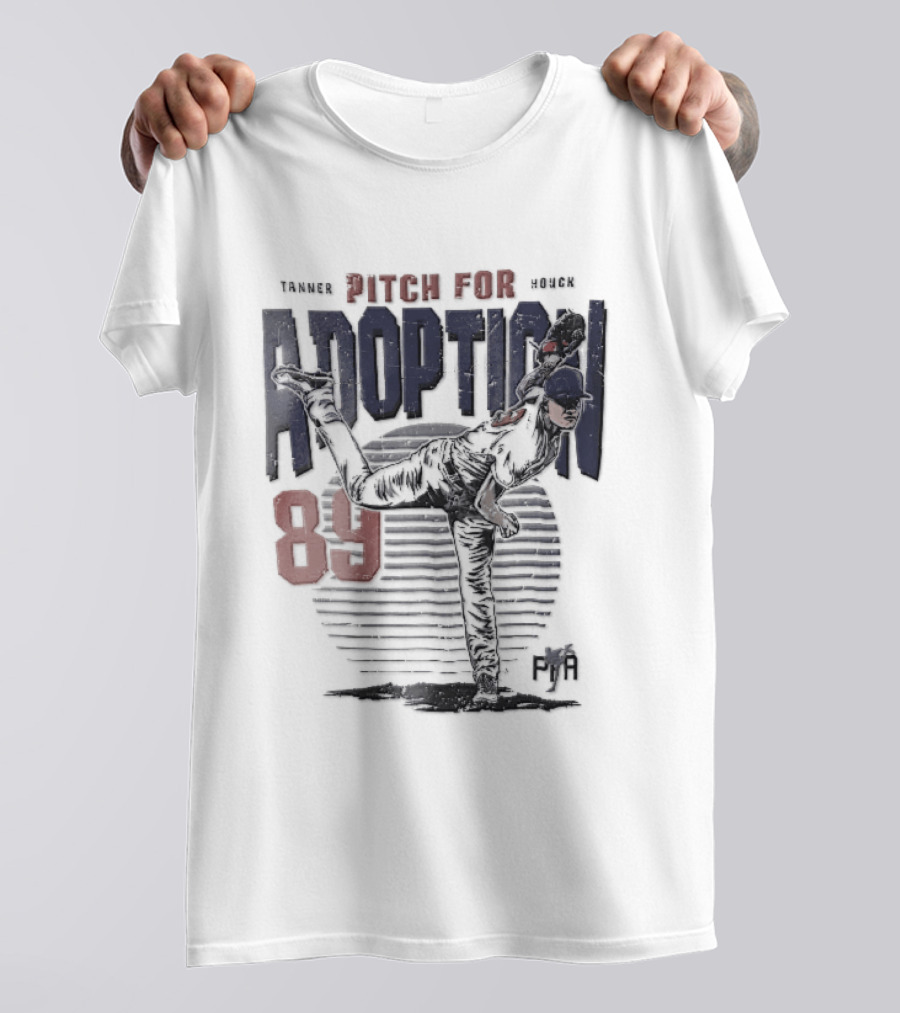 Tanner Houck Baseball Pitcher Adoption 89 Sunburst Stripes Distressed T-Shirt