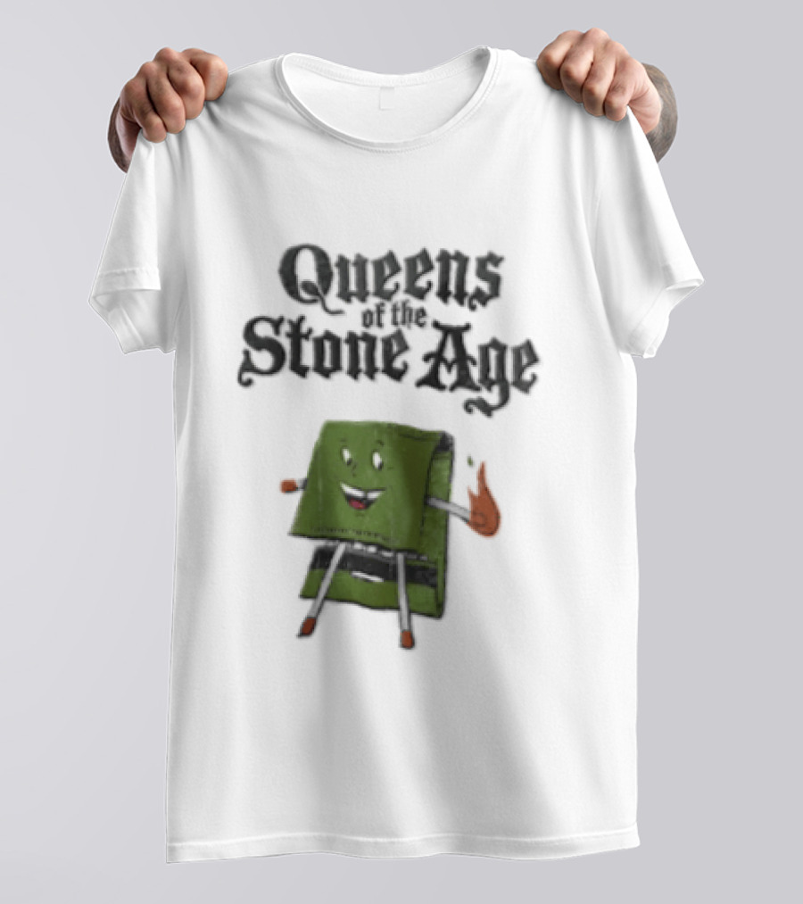 Queens Of The Stone Age Cartoon Matchbook Flame T-Shirt