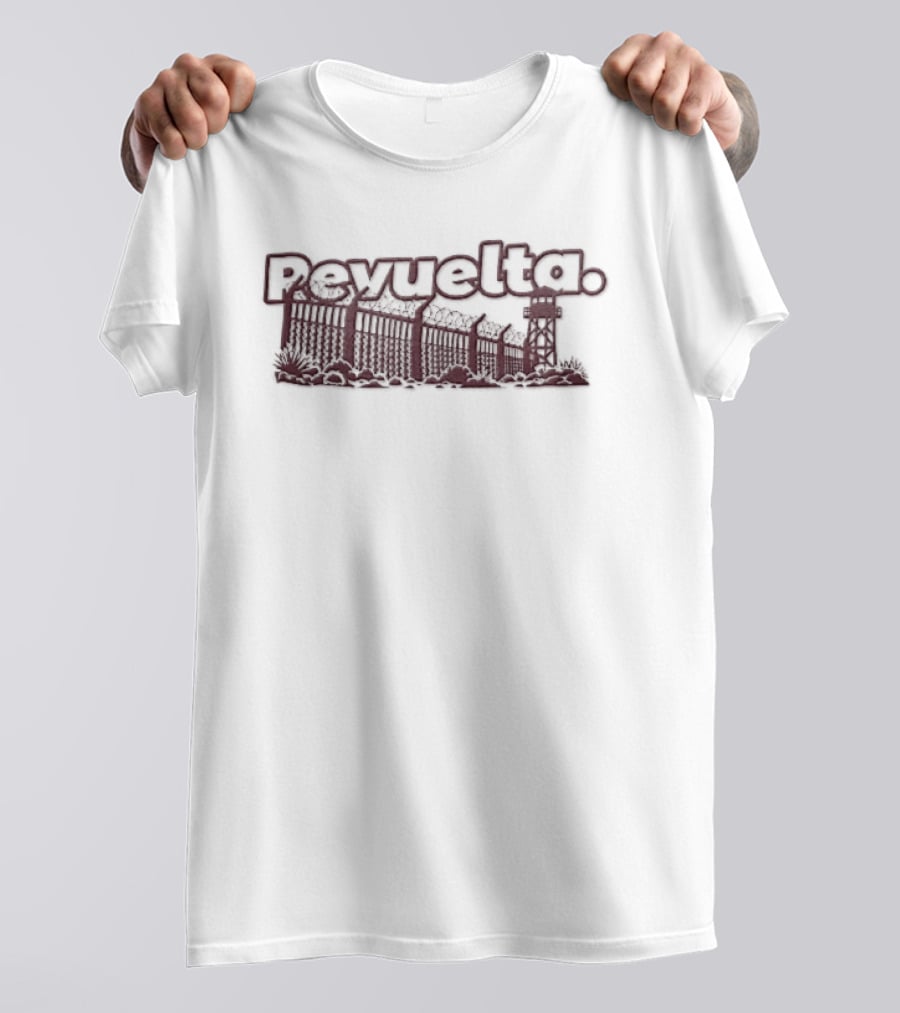 Revuelta Border Wall Barbed Wire Guard Tower Desert Plants T-Shirt