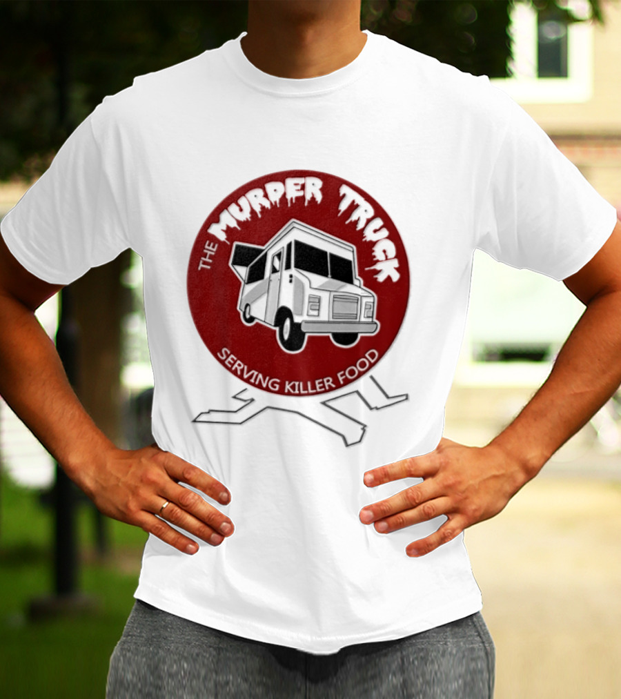 The Murder Truck Serving Killer Food Red Circle T-Shirt