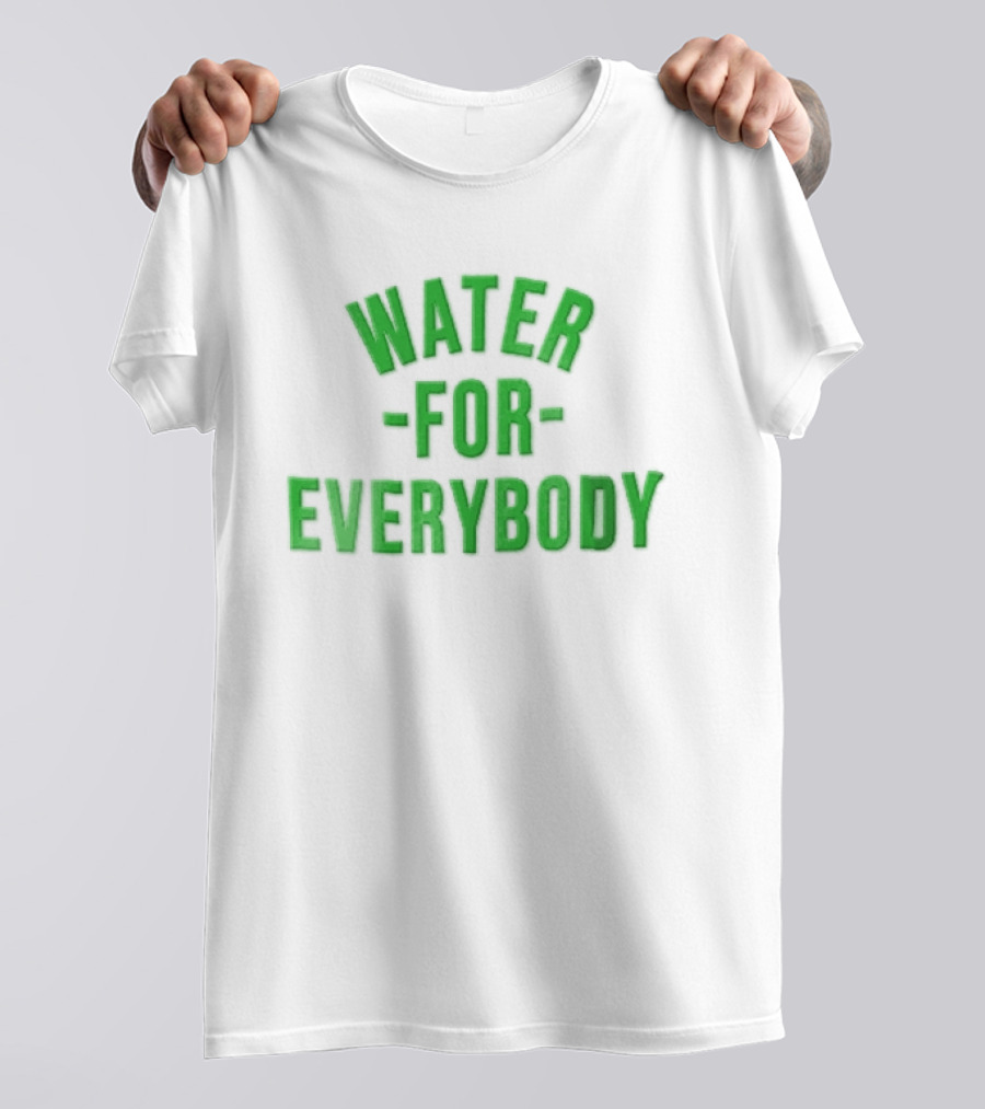 Water For Everybody Bright Green Arched Layout T-Shirt