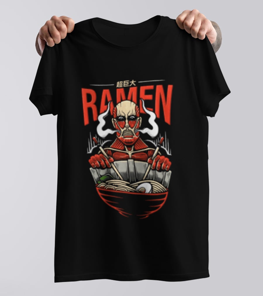 Titan Sized Ramen Colossal Noodles And Broth Delight T-Shirt