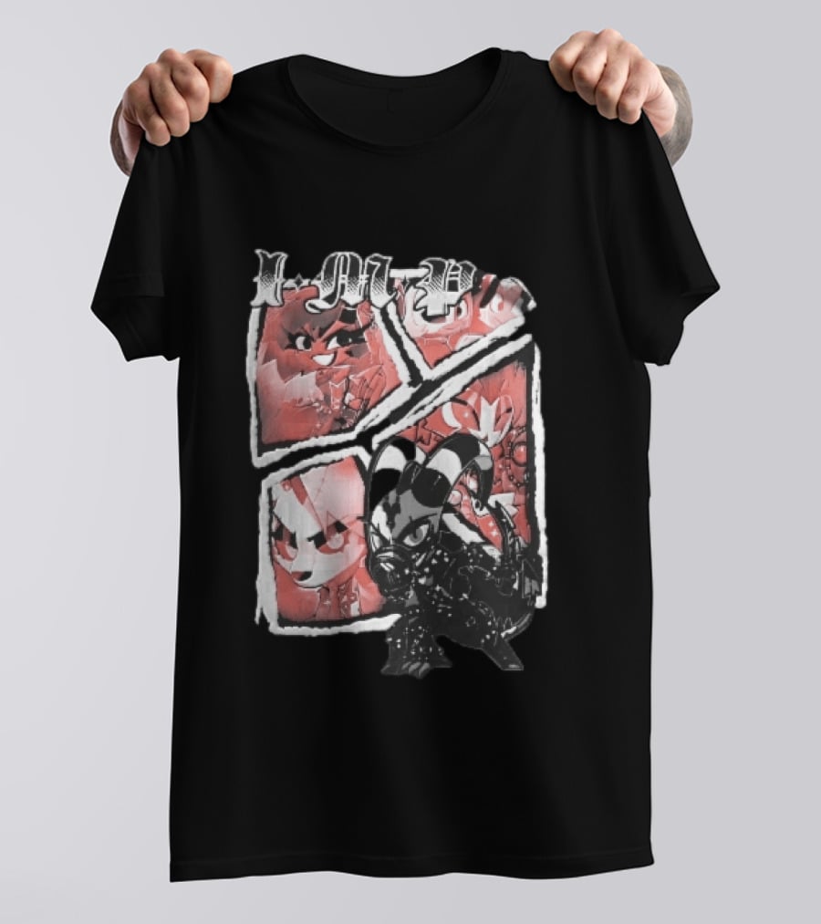 I M P Helluva Boss Chibi Characters Comic Panel T-Shirt