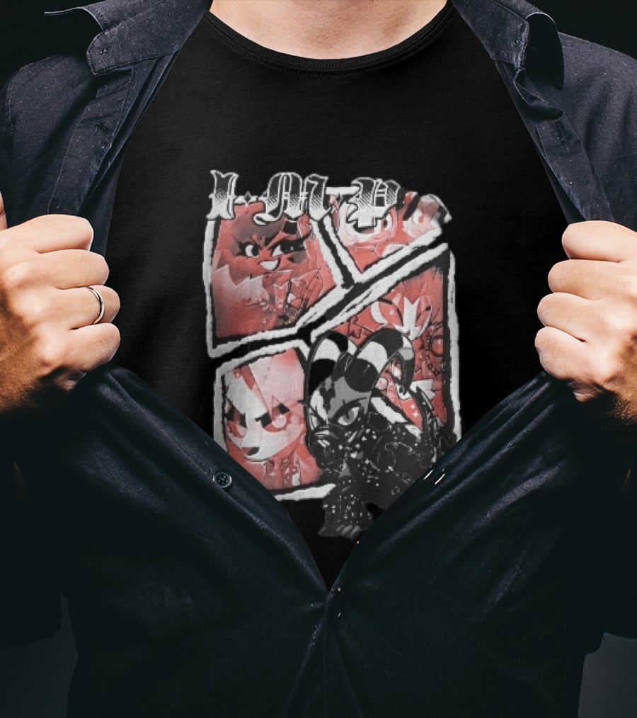 I M P Helluva Boss Chibi Characters Comic Panel T-Shirt