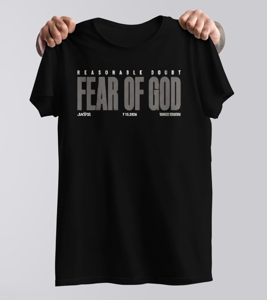Jay Z Fear Of God Reasonable Doubt Yankee Stadium 10.27.23 T-Shirt