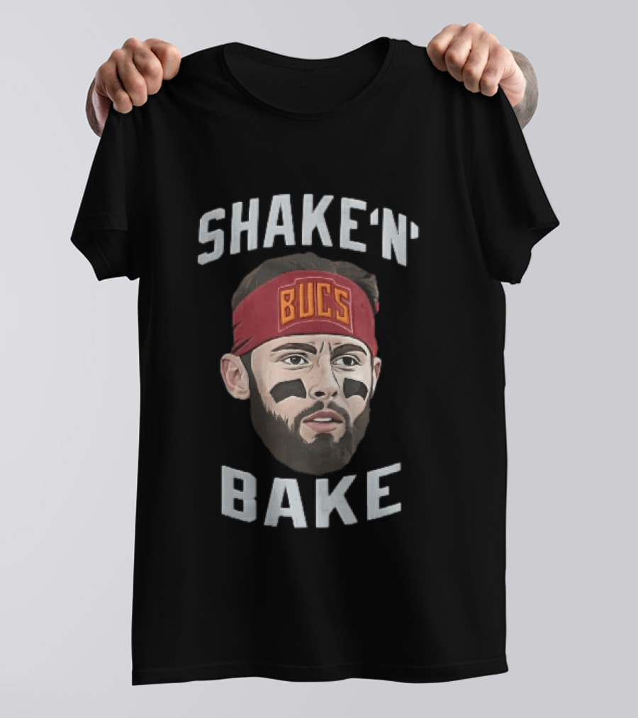 Tampa Bay Buccaneers Shake N Bake Bucs Eyeblack Red Headband Caricature T-Shirt