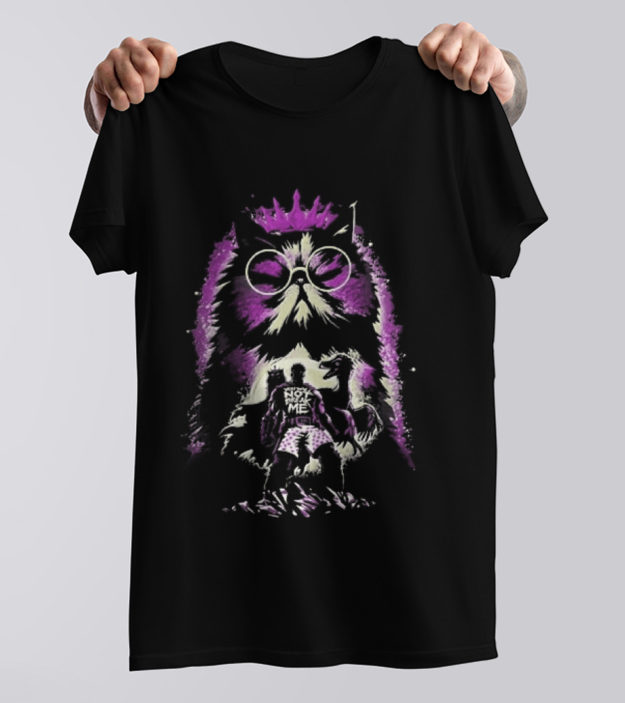 You Will Not Break Me Dungeon Crawler Carl Princess Donut Giant Cat Crown Neon Purple T-Shirt