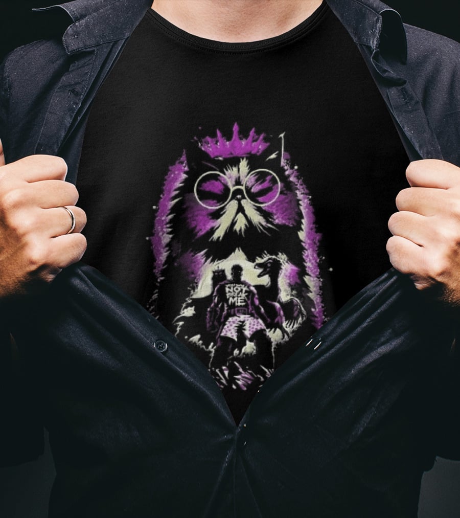 You Will Not Break Me Dungeon Crawler Carl Princess Donut Giant Cat Crown Neon Purple T-Shirt