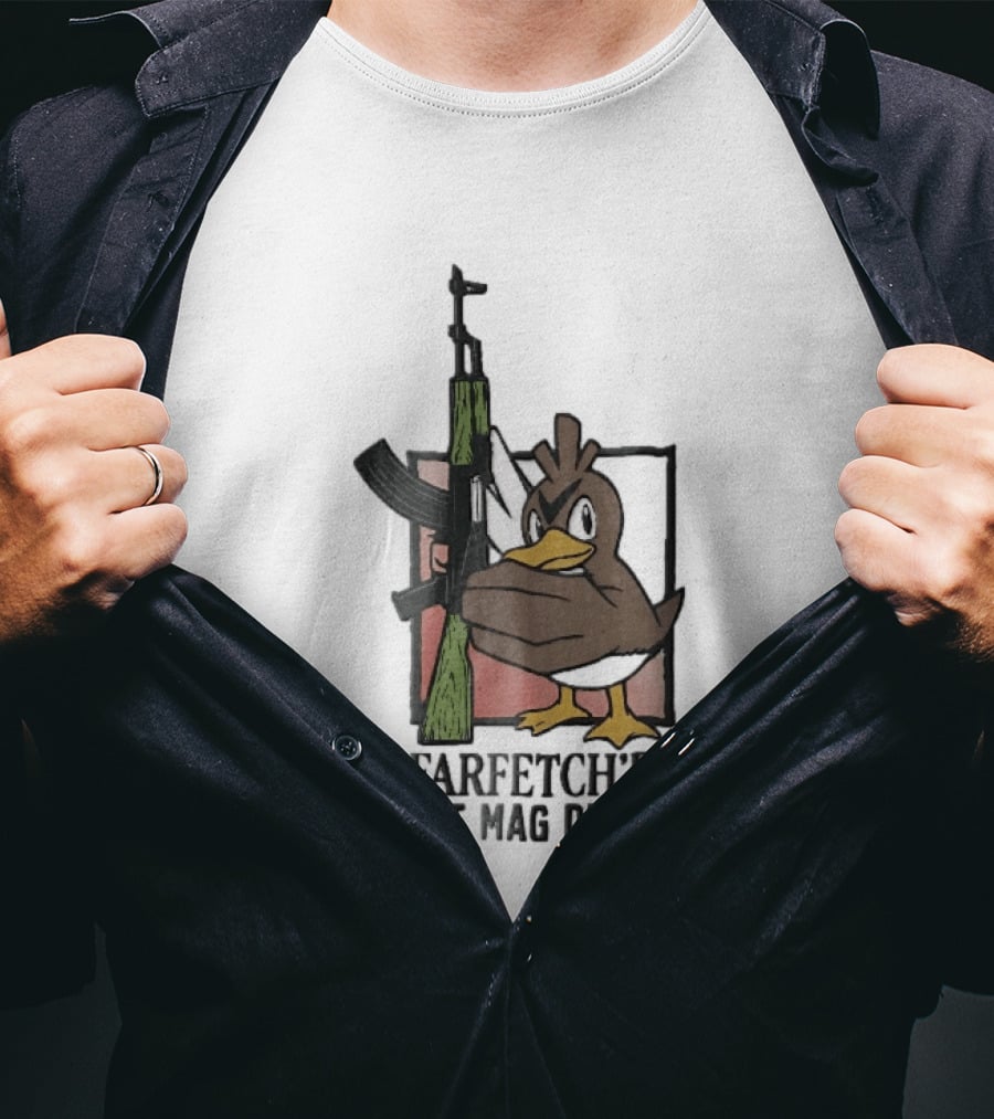 Farfetch'd Use Mag Dump Pok Mon Holding AK47 Rifle T-Shirt
