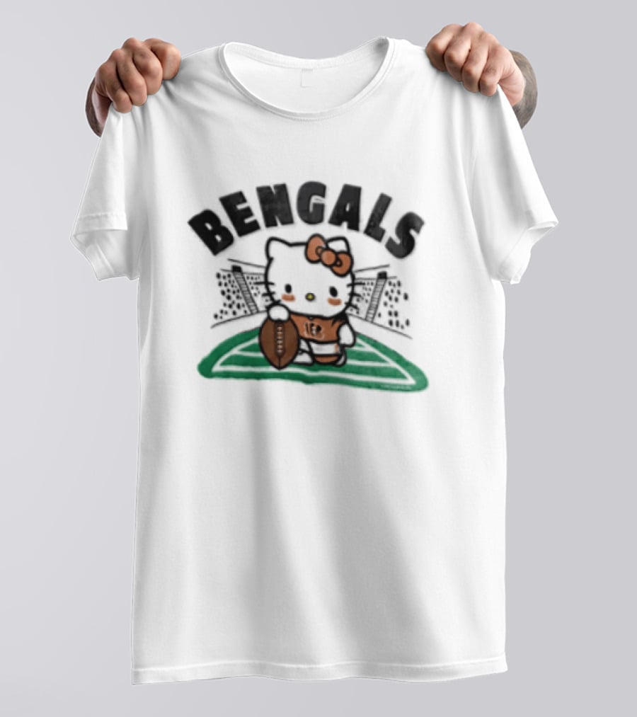 Hello Kitty Cincinnati Bengals Football Collaboration T-Shirt