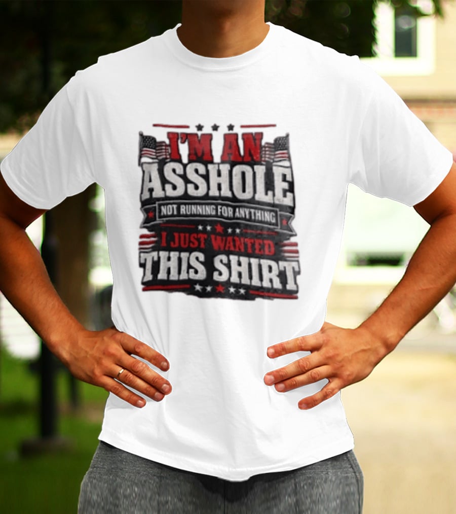 I'm An Asshole Not Running For Anything I Just Wanted This USA Flag T-Shirt