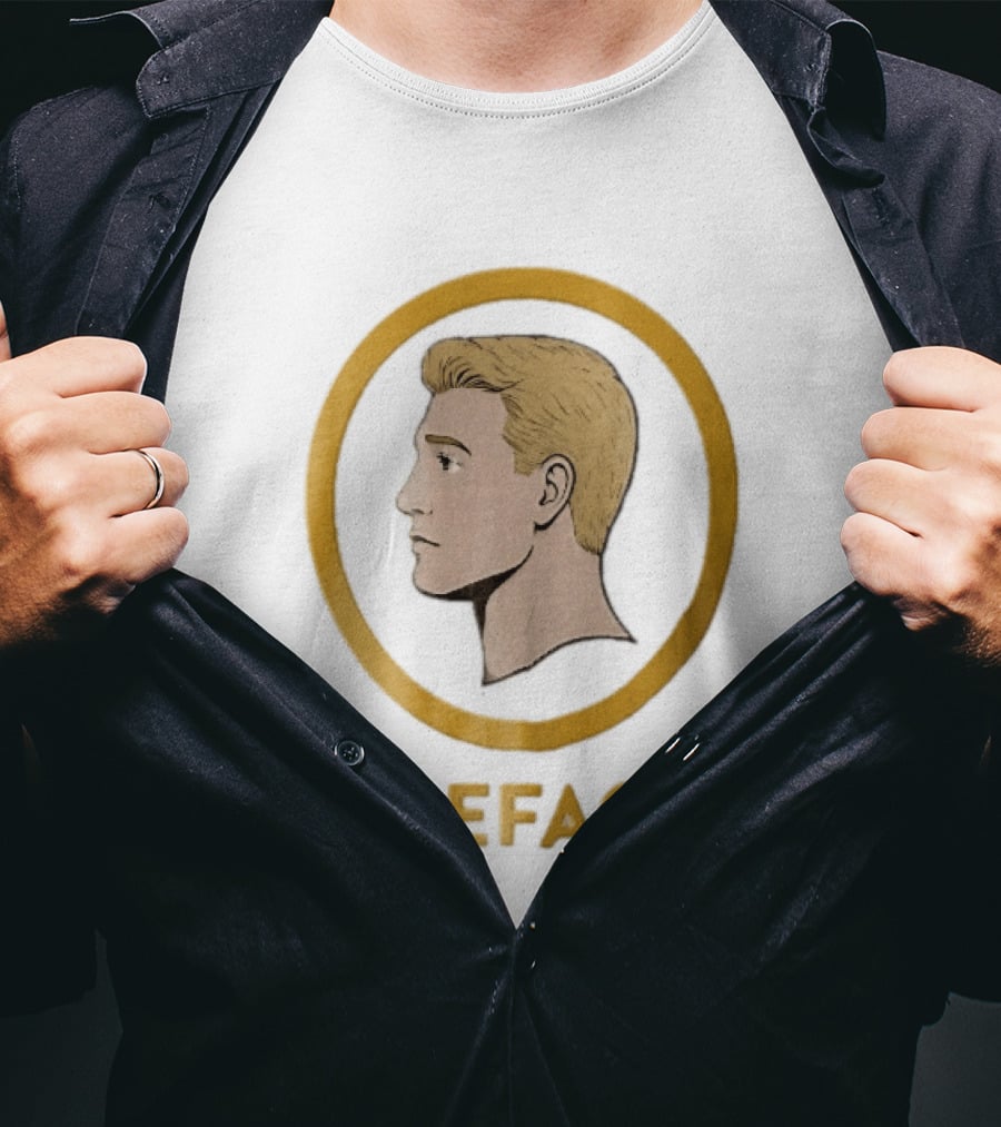 Palefaces Blonde Profile Circular Frame Line T-Shirt