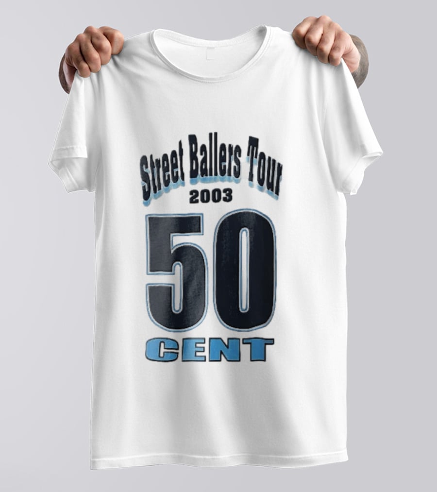 Street Ballers Tour 2003 50 Cent Jersey Number Blue T-Shirt